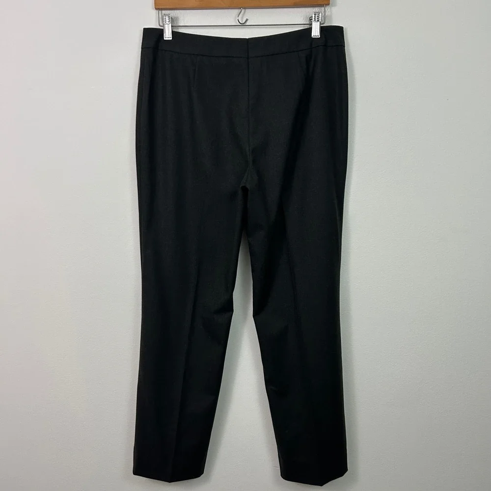 Escada Dark Gray Wool Blend Straight Leg Dress Pants Trousers Size 12 US/42‎ EU
